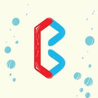 Abstract Red and Blue Hexagon Design vector