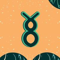 Abstract Symbol Design Teal and Orange vector