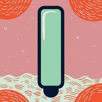 Abstract Green and Orange Design Element vector