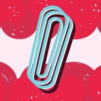 Abstract Curved Lines, Red and Teal Design vector