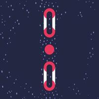 Abstract Design Red and White Circular Shapes vector