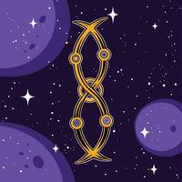 Cosmic Knot Celestial Symbolism in Space vector