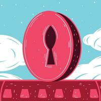 Abstract Keyhole A Colorful Composition vector