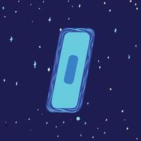 Abstract Blue Space Design Celestial Shapes and Patterns vector