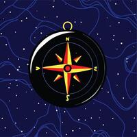 Cosmic Compass Navigate the Starry Sky vector