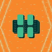 Abstract Teal Green Blocks Pattern Design vector