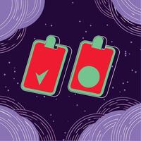 Checklist App Simple UI, Checkmarks Circles vector