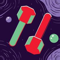 Abstract Dumbbells Fitness, Health, and Exercise Graphic vector