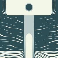 Abstract Art Ocean Waves and Minimalist Design vector