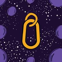 Cosmic Chain Link Abstract Space Background vector