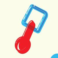 Abstract Red and Blue Geometric Design vector