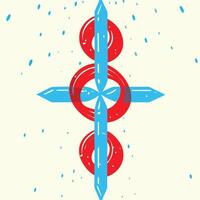 Abstract Red and Blue Geometric Design vector