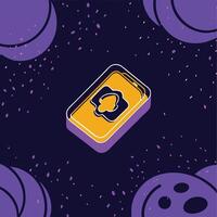 Digital Notification Icon Modern Isometric Design vector