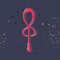 Abstract Red Infinity Symbol Design vector