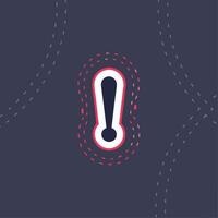 Alert Exclamation Mark Notification Design vector