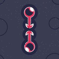 Abstract Up and Down Arrows in Circles vector
