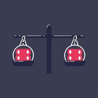 Balancing Act Weighing Equivalent Values vector