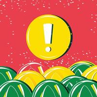 Important Alert Urgent Notice in Abstract Design vector