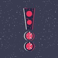 Alert Symbol Abstract Design with Red Circles vector