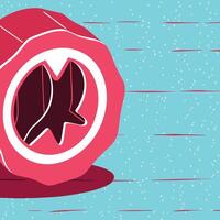 Abstract Pink and Red Circular Design with Blue Background vector