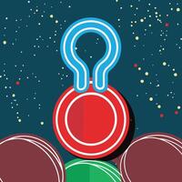 Abstract Red and Blue Circle Design with Space Background vector