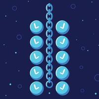 Checklist Chain Completing Tasks Efficiently vector