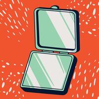 Compact Mirror A Reflection of Style vector