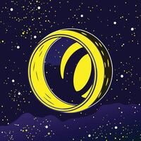 Cosmic Ring Abstract Space Art vector