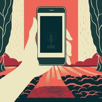 Mobile Streaming Virtual Stage Performance vector