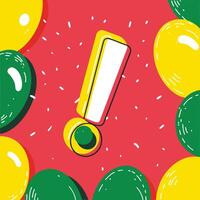 Attention Grabber Colorful Abstract Background with Exclamation Mark vector