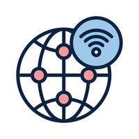Take a look at this amazing icon of global network vector