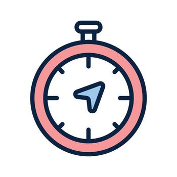 Compass icon, navigation and directional communication tools concept vector