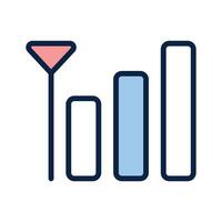 Mobile signal icon representing network strength and communication vector
