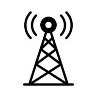 Global connectivity, connection tower, wireless signals, tower design vector
