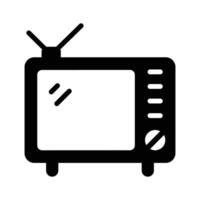 Television icon representing broadcasting, media, and visual communication vector