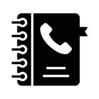 Phone book icon representing contact storage and communication vector