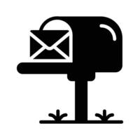 A mailbox icon for receiving physical or digital correspondence vector