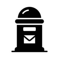Postal service mailbox icon representing traditional mail communication vector