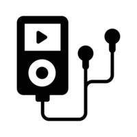 Music player icon symbolizing audio entertainment and communication vector