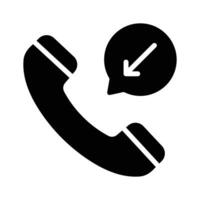 Incoming call icon representing real-time communication through phones vector