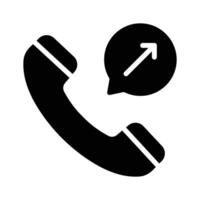 Outgoing call icon representing initiated voice communication vector