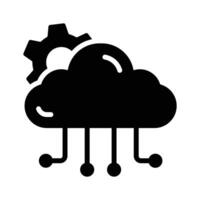 Cloud computing icon symbolizing online data and global communication vector