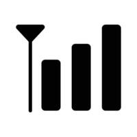 Mobile signal icon representing network strength and communication vector
