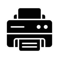 Printer icon representing printed communication and document processing vector