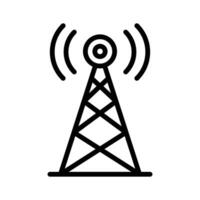 Global connectivity, connection tower, wireless signals, tower design vector
