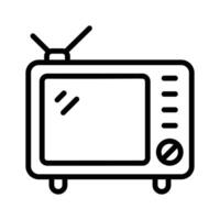 Television icon representing broadcasting, media, and visual communication vector