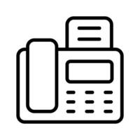 Fax machine icon representing traditional document transmission and communication vector