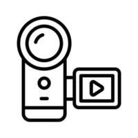 Handycam representing recording and communication through visuals vector