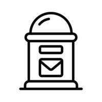 Postal service mailbox icon representing traditional mail communication vector