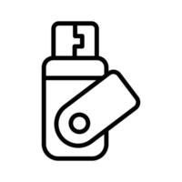 USB pendrive icon for portable data sharing and communication vector